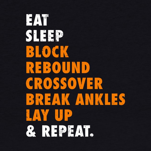 Eat Sleep Basketball Repeat Basketball player routine by geekmethat